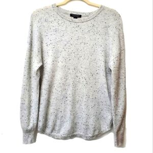 Saks Fifth Avenue Gray Marled Speckled Cashmere Sweater Size Large Coastal